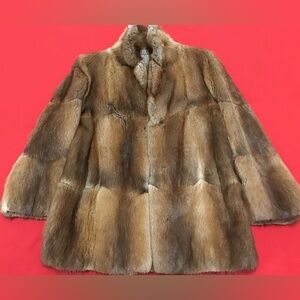 Elegant Brown Fur Coat